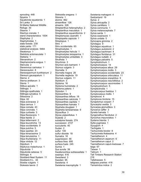 TTRS FIRE DATABASE - IRD