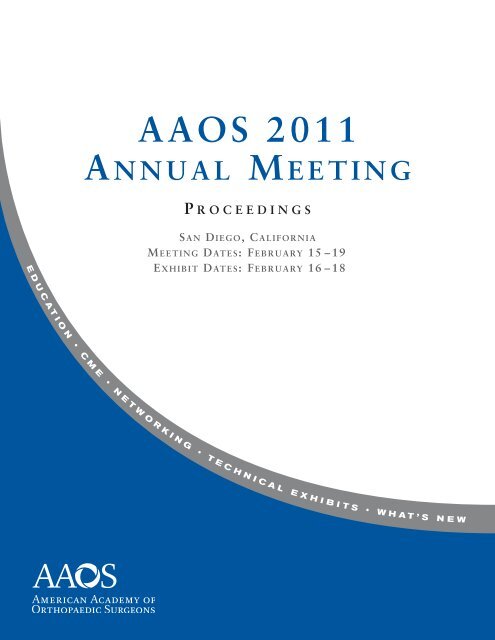 Annual Meeting Proceedings - American Academy of Orthopaedic ...
