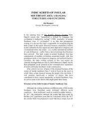 Indic Scripts of Insular Southeast Asia: Changing Structures - gwu.edu