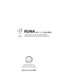 Runa - Facultad de Filosofía y Letras - Universidad de Buenos Aires
