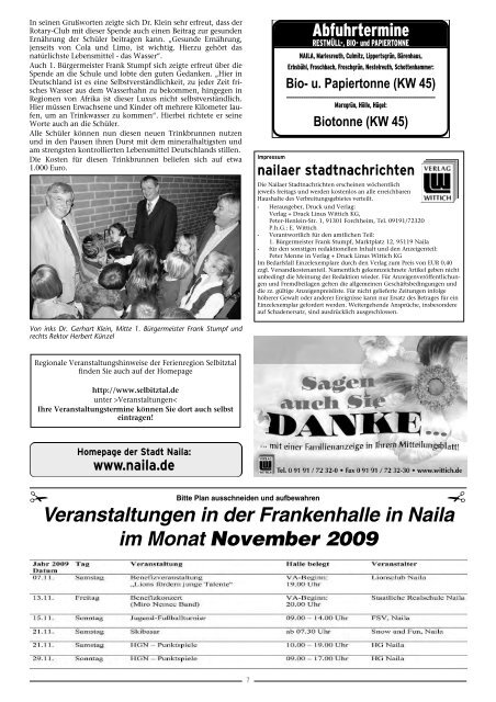 Ausgabe 44/2009 vom 30.10.2009 - Stadt Naila