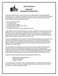 City of Hartford Utility Bill Automatic Payment Plan