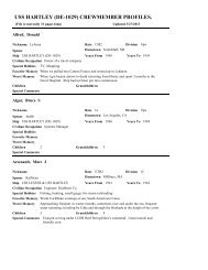 uss hartley (de-1029) crewmember profiles.