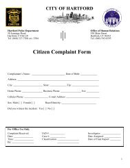 Citizen Complaint Form - Hartford Police Department