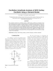 Oscillation Amplitude Analysis of MOS Hartley Oscillator ... - SBMicro