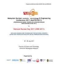 Malaysian Nuclear Science, Technology & Engineering Conference ...