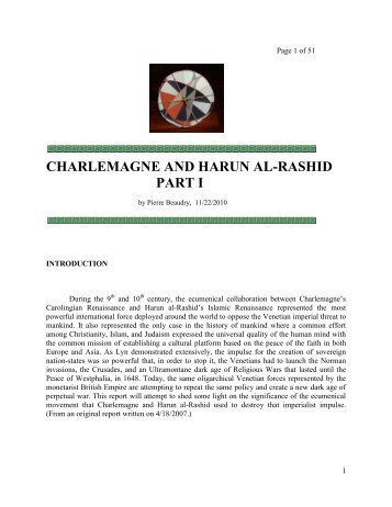 charlemagne and harun al-rashid part i - amatterofmind.org