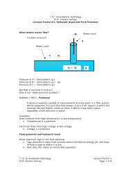 1.72, Groundwater Hydrology Prof. Charles Harvey Lecture Packet #3