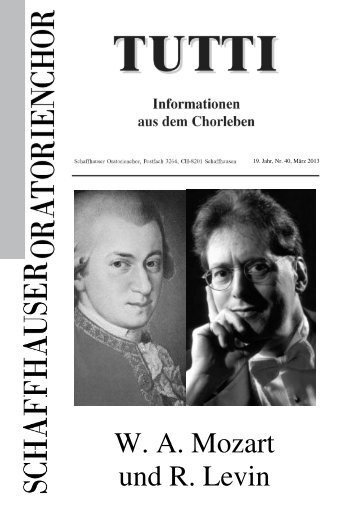 W. A. Mozart und R. Levin - Oratorienchor Schaffhausen