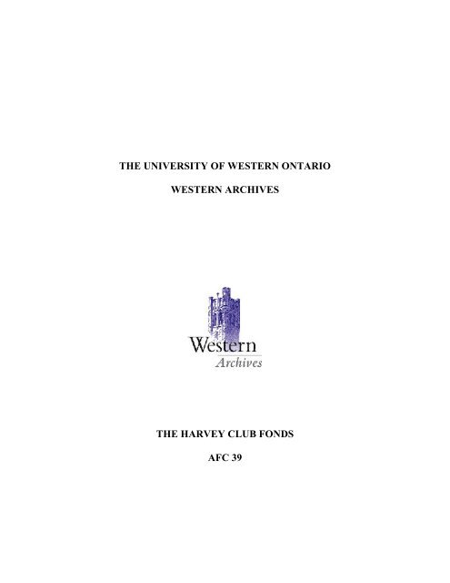 Harvey Club - London - University of Western Ontario