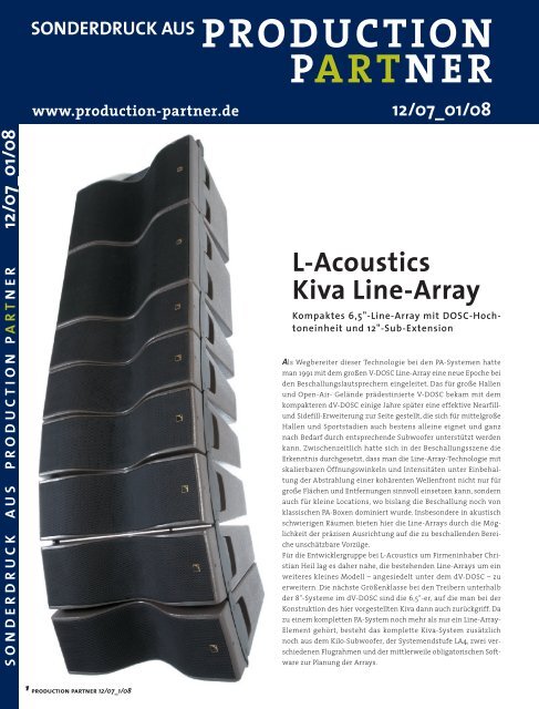 L-Acoustics Kiva Line-Array - R+R Sonicdesign AG
