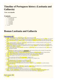 Timeline of Portuguese history (Lusitania and Gallaecia)