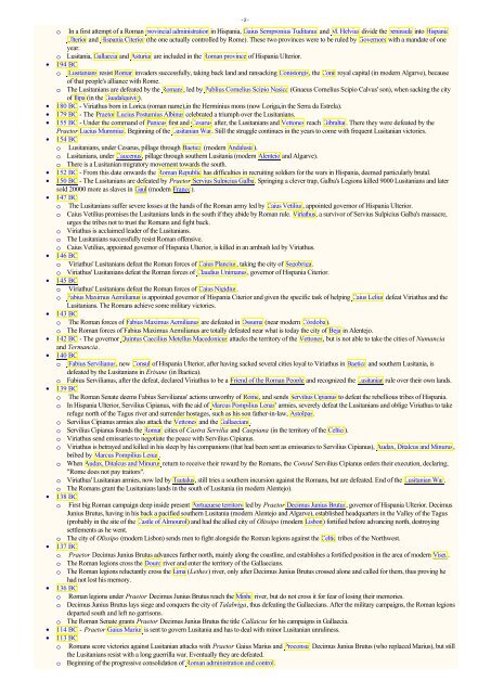 Timeline of Portuguese history (Lusitania and Gallaecia)