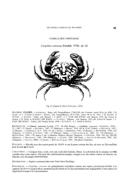 Summary and/or pdf article - Database of Crustacea (Decapoda ...