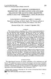 THE ROLE OF CARBONIC ANHYDRASE IN RESPIRATION, ION ...