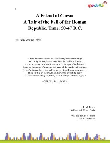 A Friend of Caesar A Tale of the Fall of the Roman Republic. Time ...