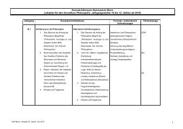 Lehrplan Philosophie Abitur 2014 - Konrad-Adenauer-Gymnasium ...