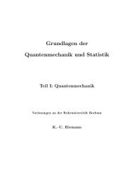 Grundlagen der Quantenmechanik und Statistik - Institut für ...