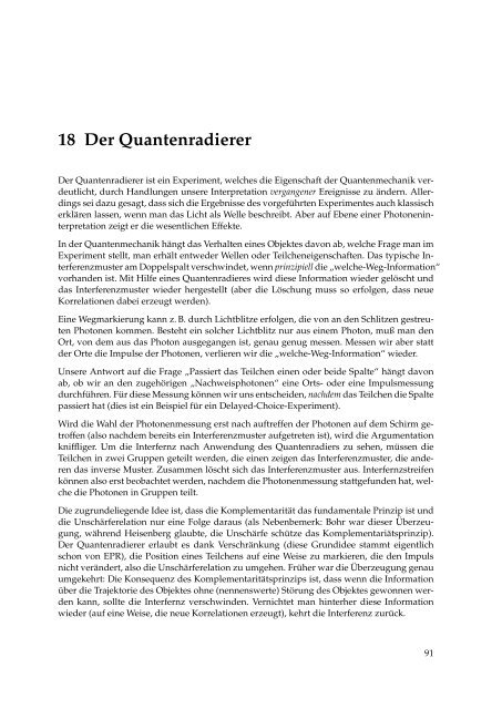 Gedankenexperimente in der Quantenmechanik