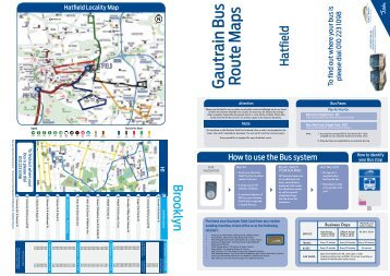 Bus Route Brochure Hatfield - Gautrain