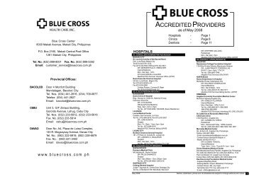 Providers' List_2008-05 (May)_Final.p65 - Blue Cross
