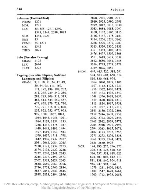 A Bibliography of Philippine Linguistics - SIL International