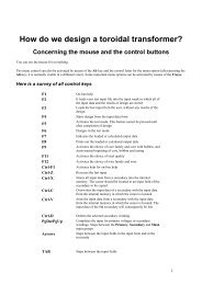 How do we design a toroidal transformer? Concerning the mouse ...