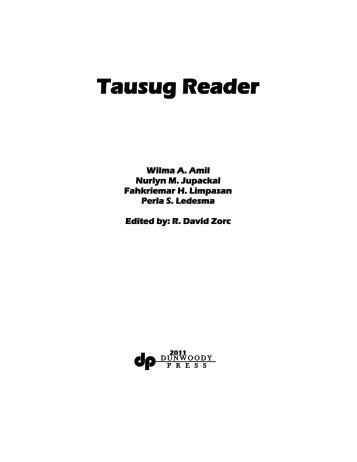 Tausug Reader - Dunwoody Press Tausugs' Beliefs in the