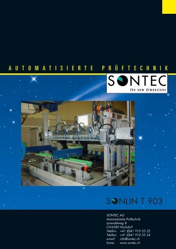 LIN T 903 - SONTEC AG, Automation und Prüftechnik