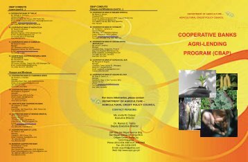 cooperative banks agri-lending program (cbap) - Agricultural Credit ...