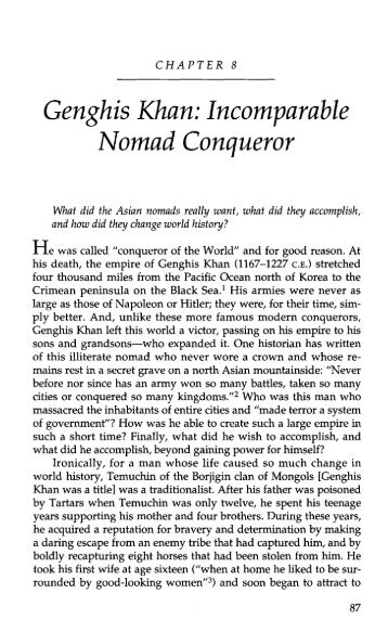 Genghis Khan: Incomparable Nomad Conqueror - OdoriWorld.com