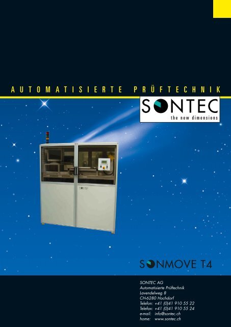 MOVE T4 - SONTEC AG, Automation und Prüftechnik