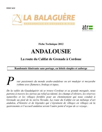 ANDALOUSIE - La Balaguère