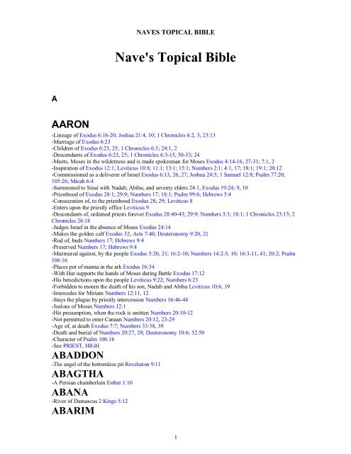 Nave's Topical Bible - Chuck Norris
