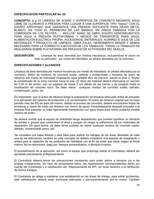 Rehabilitación y protección de trabes y pilotes - Puerto de Guaymas