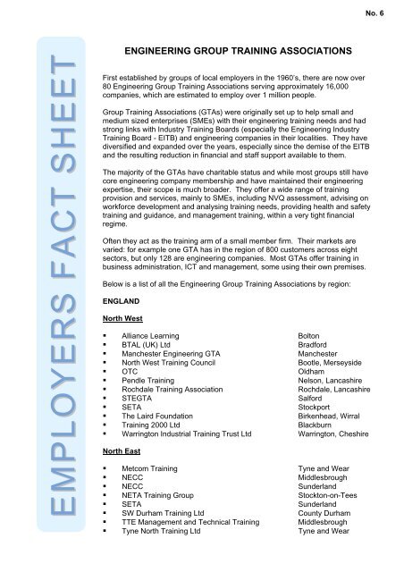 Fact Sheet 6 - Semta