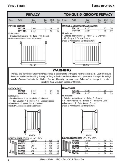 Building Materials Catalog - Genova Products