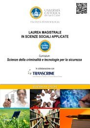 laurea magistrale in scienze sociali applicate - Transcrime