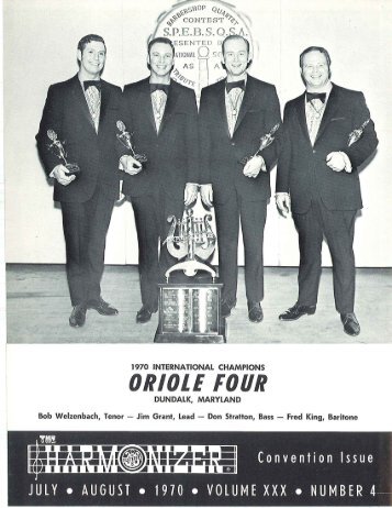 ORIOLE FOUR - Barbershop Harmony Society