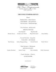 The Four Temperaments - Oregon Ballet Theatre