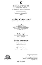 Ballets of Our Time - Indiana University