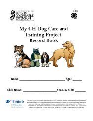 My 4-H Dog Care and Training Project Record Book - Lake County ...