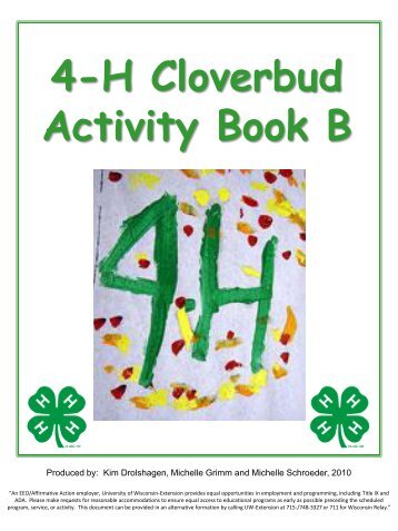 4-H Cloverbud Activity Book B - Taylor County - University of ...