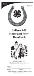 Indiana 4-H Horse and Pony Handbook - Purdue Extension ...