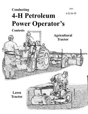 Conducting 4-H Petroleum Power Operator's Contests (4