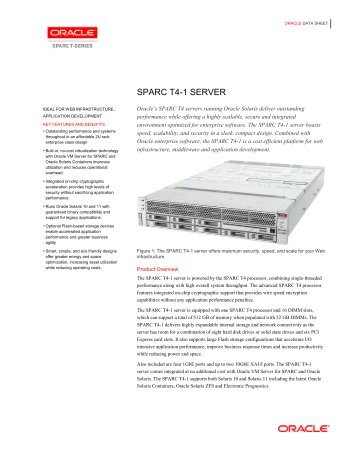 SPARC T4-1 Server (PDF) - Oracle