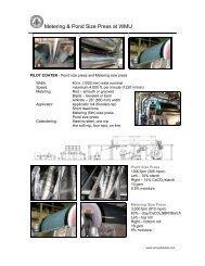 Metering & Pond Size Press at WMU