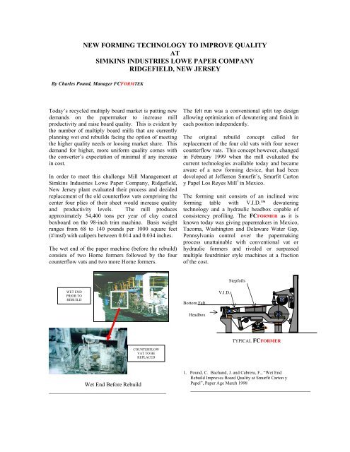 New Forming Technology to Improve Quality at Simkins