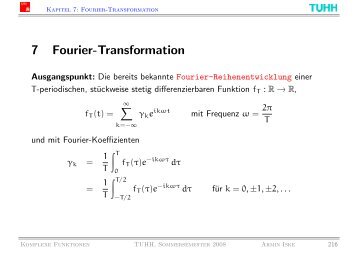 7 Fourier-Transformation