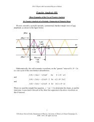 Fourier Analysis III: - University of Illinois at Urbana-Champaign